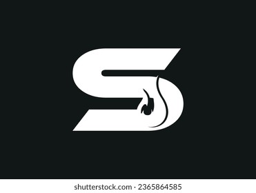Letter S Flame Logo Design, Modern Logo Designs Vector Illustration Template