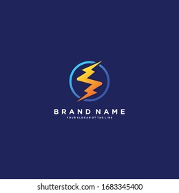 Letter S Flash Electrical Logo design vector template