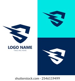 letter S flash logo design vector