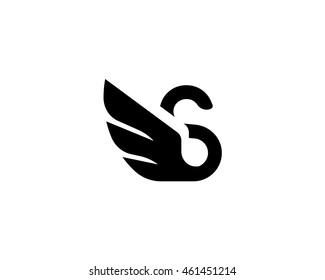 letter s in flat style, vector logo in a modern style.