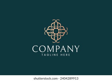 letter S with floral abstract shape logo design for boutique, fashion and jewelery company