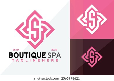 Letter S Floral Logo Icon Vector Design Illustration