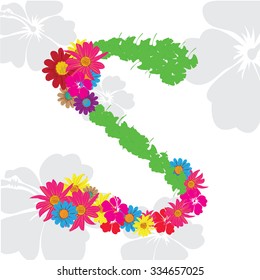 Letter S flower