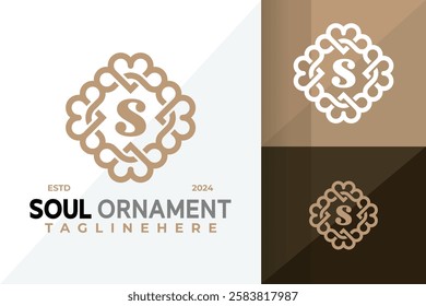 Letter S Flower Bloom Elegant Logo Icon Vector Design Illustration