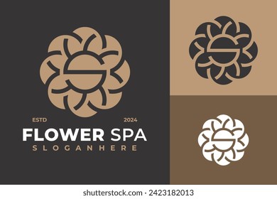 Letter S Flower Bloom Logo Design Vector Template