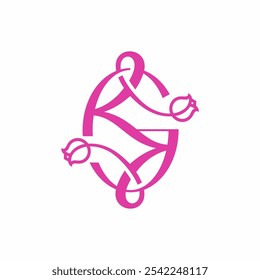 Letter S Flower Blossom Beauty Spa Cosmetic Logo Design
