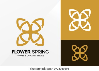 Letter S Flower Spring Logo Design, Brand Identity logos vector, modern logo, Logo Designs Vector Illustration Template
