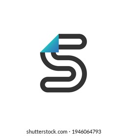 logotipo de la letra S pliega. editable y fácil de personalizar