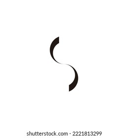 Letter S fold geometric symbol simple logo vector