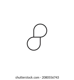 letter S fold simple symbol logo vector