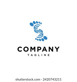 Letter S foot logo icon vector template.eps