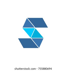 letter s formed from triangle