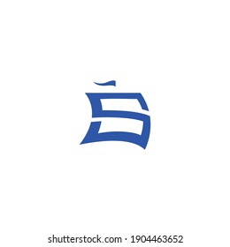 Letra S formando concepto de logotipo de vectores de vela