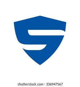 letter s forming a shield shape. logo vector. icon template.