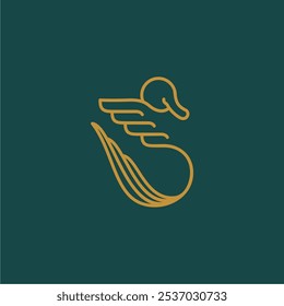 A letra S forma um cisne, adequado para elementos de design, logotipos de negócios ou fundos