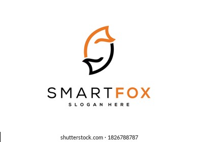 letter S fox logo design concept vector template