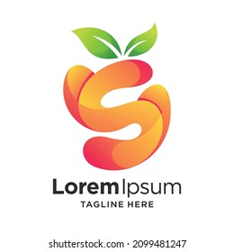 letter s with fruit concept