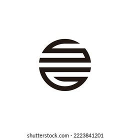 Letter S and G circle geometric symbol simple logo vector