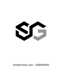  letter S G logo design concept