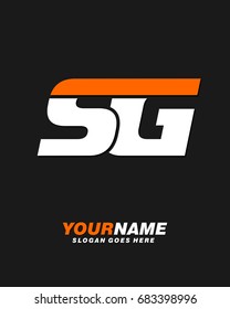 Letter S G logo template vector