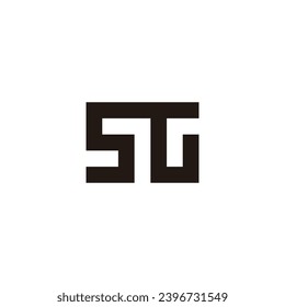 Letter S G r square geometric symbol simple logo vector