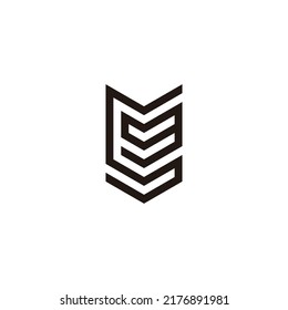 Letter S and G ribbon geometric symbol simple logo vector
