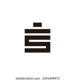 Letter S gallon geometric symbol simple logo vector