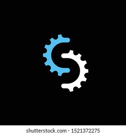 letter s gear logo download -vector