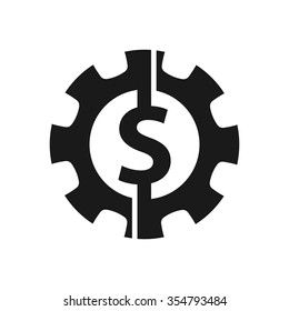 letter s and gear logo vector.