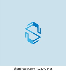 Letter S geometric logo