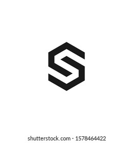 Letter s geometric logo design template