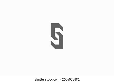 Diseño de logotipo geométrico de la letra s