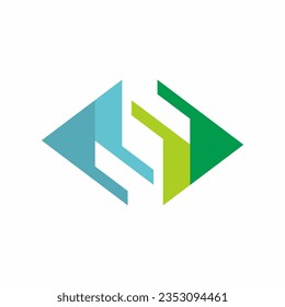 Imagen vectorial del logotipo de triángulo de geometría de letra s