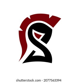 la letra está en el casco del gladiador sobre un fondo transparente