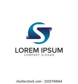 letter S globe logo design concept template