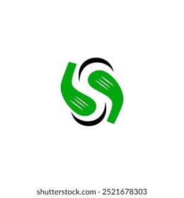 letter S golf logo design icon