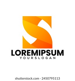 letra S diseño del logotipo del gradiente 