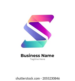 Letter S gradient logo template suitable for the business initial name