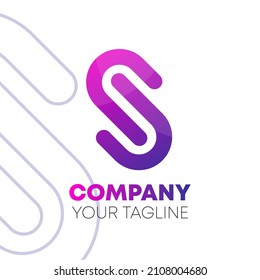 Letter S Gradient Modern Logo Icon	
