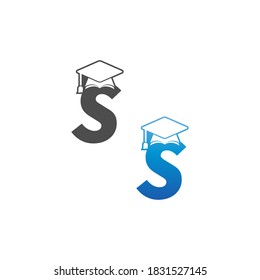 Plantilla de diseño de concepto de límite de graduación de la letra S