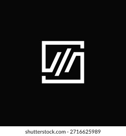 LETRA S Y GRÁFICO M LOGO DISEÑO IDEA VECTOR.