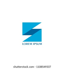 letter S graphic, square letter s logo graphic design.