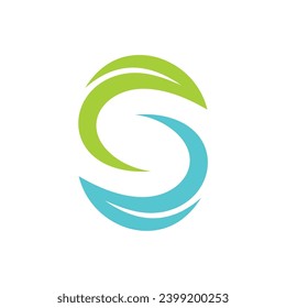 logotipo ecológico de la hoja verde