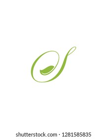 Letter S With Green Leaf Logo Icon 001