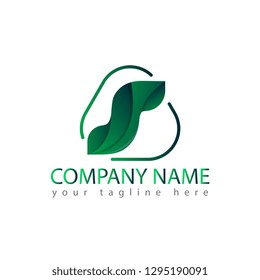 Letter S green Logo design vector template - vector