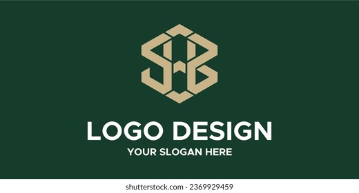 letter S H B logo simple and elegant
