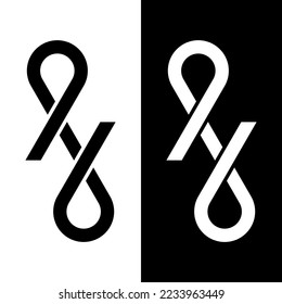 letter s and  h logo design 
