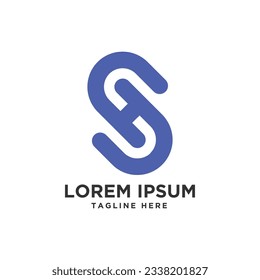 Letter S and H logo design Vector