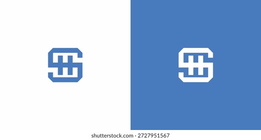 Letra S H Logo Square