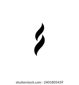 the Letter s in hairy geometric symbol simple logo vector